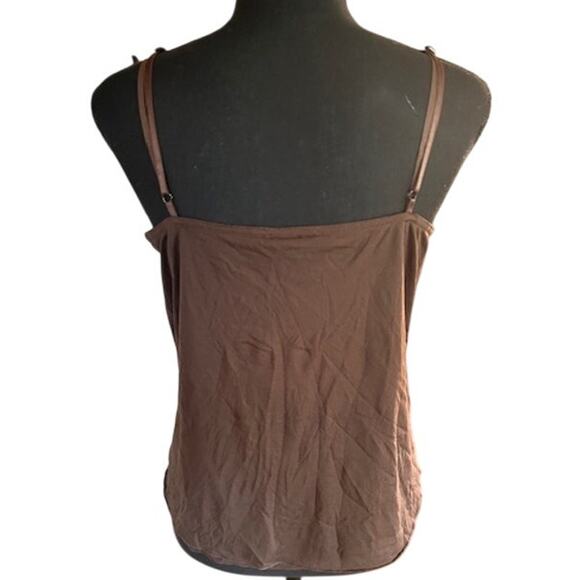 Guess Jeans Cream Open Knit Tie Front Vest & Brown Sequin Camisole Top Size L - Picture 9 of 11